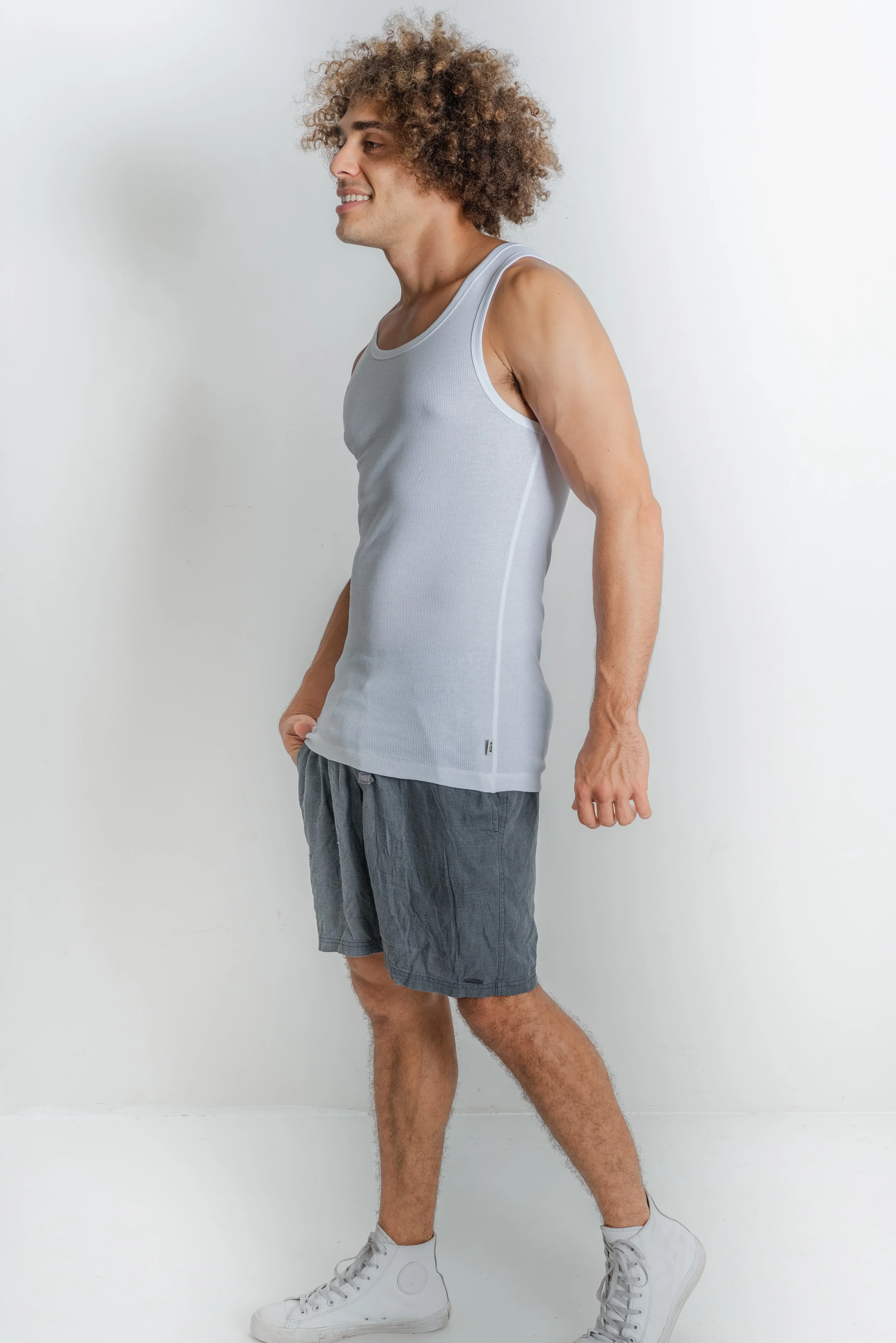 Men's Singlet | White - Image 5